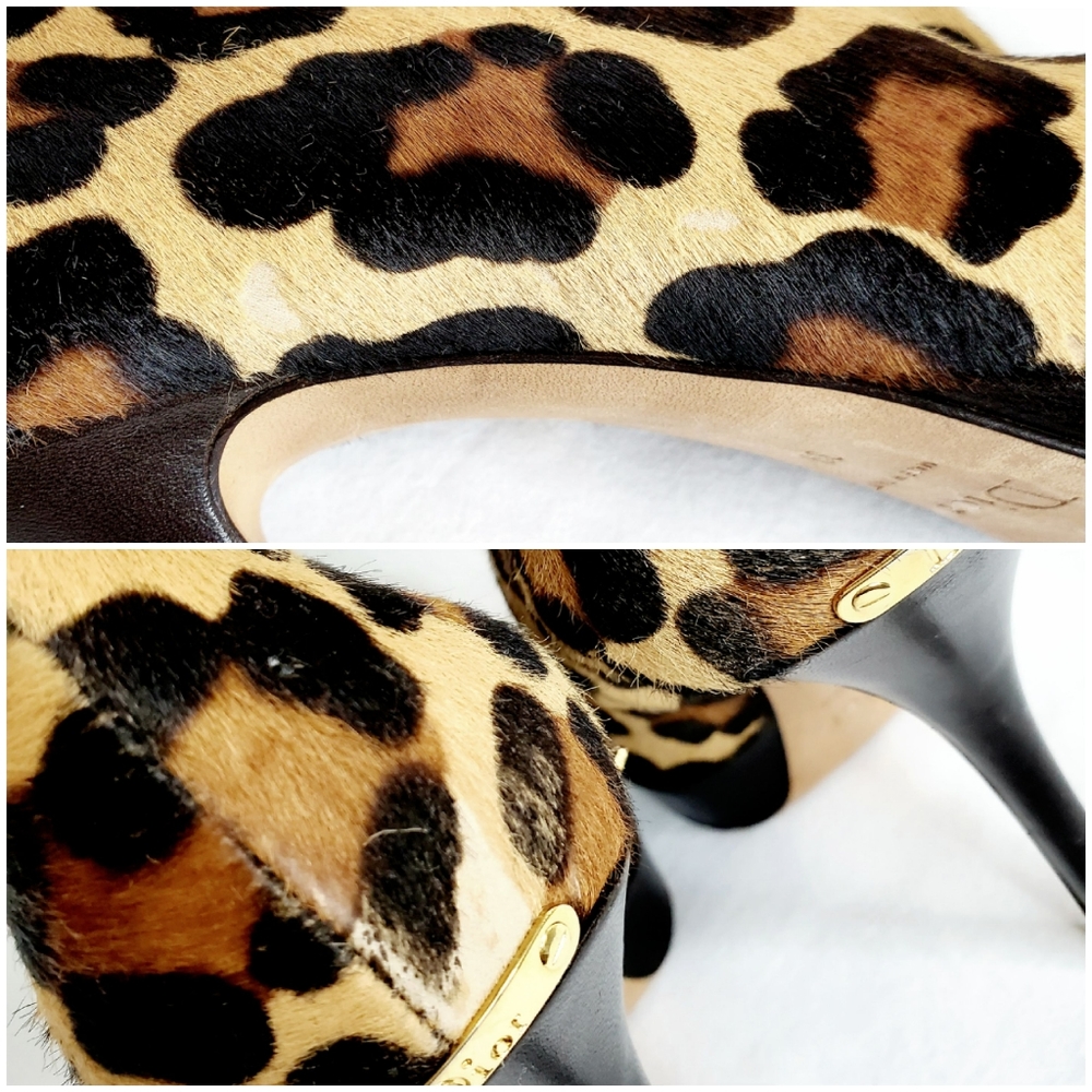 Dior Calf Hair Leopard Print Booties - Picture 8 of 8